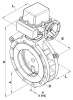Заслонки регулирующие дроссельного типа DN 150-300, стальные, с электроприводом (пропорциональное регулирование, привод SP1-Ex) во взрывозащищенном исполнении 