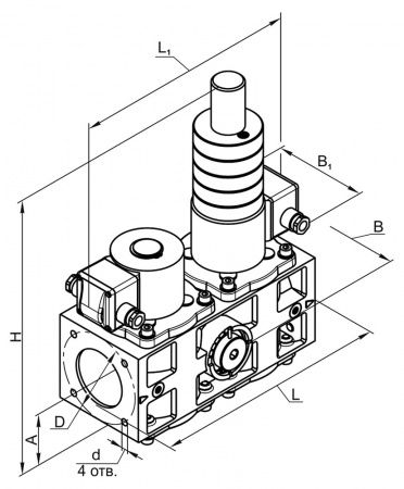 Клапаны электромагнитные двойные фланцевые, муфтовые DN 15-50, с медленным открытием